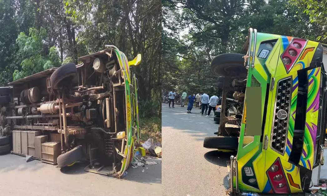 ಚಾರ್ಮಾಡಿ ಘಾಟ್‌ನಲ್ಲಿ ಚಾಲಕನ ನಿಯಂತ್ರಣ ತಪ್ಪಿ ಬಸ್ ಪಲ್ಟಿ; 20ಕ್ಕೂ ಹೆಚ್ಚು ಮಂದಿಗೆ ಗಾಯ