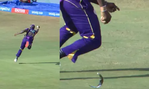 ಪೊವೆಲ್ ಒಂದೇ ಕೈಯಲ್ಲಿ ಕ್ಯಾಚ್ ಪಡೆಯುವಾಗ ಪುಡಿಯಾದ ಸನ್‌ಗ್ಲಾಸ್