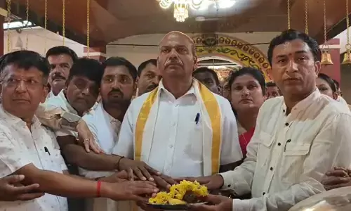 ಶೃಂಗೇರಿ ಮರು ಮತ ಎಣಿಕೆ ಗೊಂದಲ | ಮುಂದುವರಿದ ಆಣೆ ಪ್ರಮಾಣ; ಕಾಂಗ್ರೆಸ್‌ ಅಭ್ಯರ್ಥಿ ರಾಜೇಗೌಡ, ಚುನಾವಣಾ ಏಜೆಂಟ್ ಸುಧೀರ್ ಕುಮಾರ್‌ರಿಂದ ದೇವಾಲಯದಲ್ಲಿ ಪ್ರಮಾಣ
