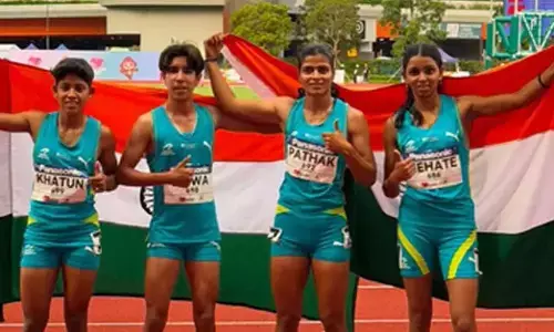 ಏಶ್ಯನ್ ಅಂಡರ್-20 ಅತ್ಲೆಟಿಕ್ಸ್ ಚಾಂಪಿಯನ್‌ಶಿಪ್ | ಚಿನ್ನ ಜಯಿಸಿದ ಭಾರತದ ಮಹಿಳೆಯರ ರಿಲೇ ತಂಡ