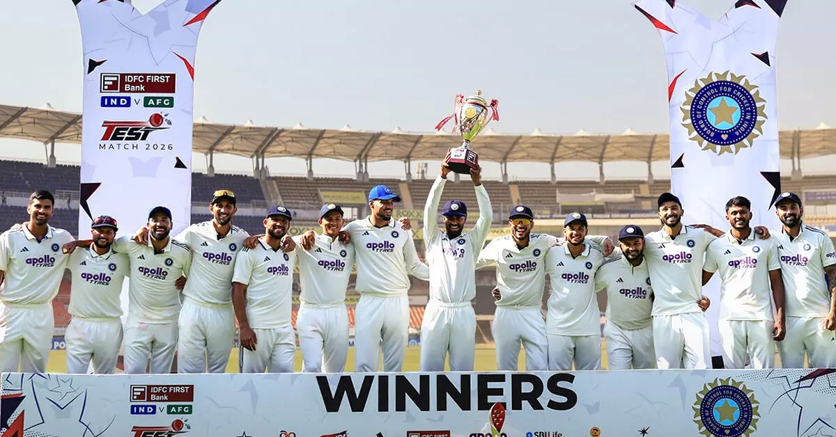 ಚೊಚ್ಚಲ ಪಂದ್ಯದಲ್ಲೇ ಮಿಂಚಿದ ಮಾನವ್ ಸುಥರ್; ಟೆಸ್ಟ್ ಇತಿಹಾಸದಲ್ಲಿ ಅತಿದೊಡ್ಡ ಗೆಲುವು ಪಡೆದ ಟೀಮ್ ಇಂಡಿಯಾ ಚೊಚ್ಚಲ ಪಂದ್ಯದಲ್ಲೇ ಮಿಂಚಿದ ಮಾನವ್ ಸುಥರ್; ಟೆಸ್ಟ್ ಇತಿಹಾಸದಲ್ಲಿ ಅತಿದೊಡ್ಡ ಗೆಲುವು ಪಡೆದ ಟೀಮ್ ಇಂಡಿಯಾ