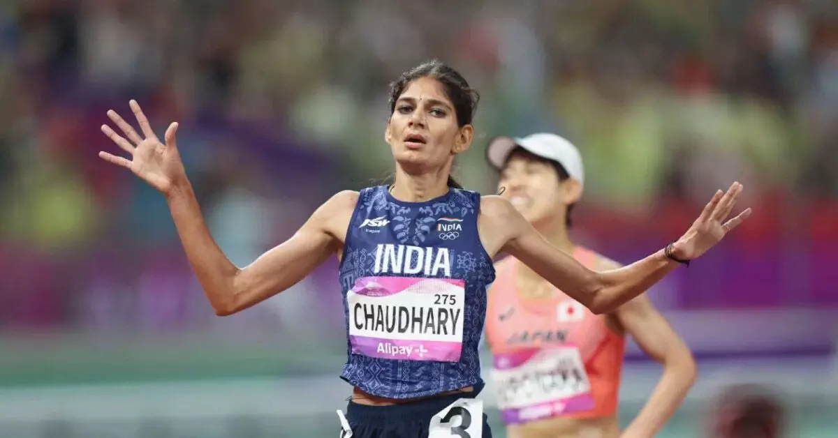 5,000 ಮೀಟರ್ ಓಟದಲ್ಲಿ ತನ್ನದೇ ರಾಷ್ಟ್ರೀಯ ದಾಖಲೆ ಮುರಿದ ಪಾರುಲ್ ಚೌಧರಿ 5,000 ಮೀಟರ್ ಓಟದಲ್ಲಿ ತನ್ನದೇ ರಾಷ್ಟ್ರೀಯ ದಾಖಲೆ ಮುರಿದ ಪಾರುಲ್ ಚೌಧರಿ