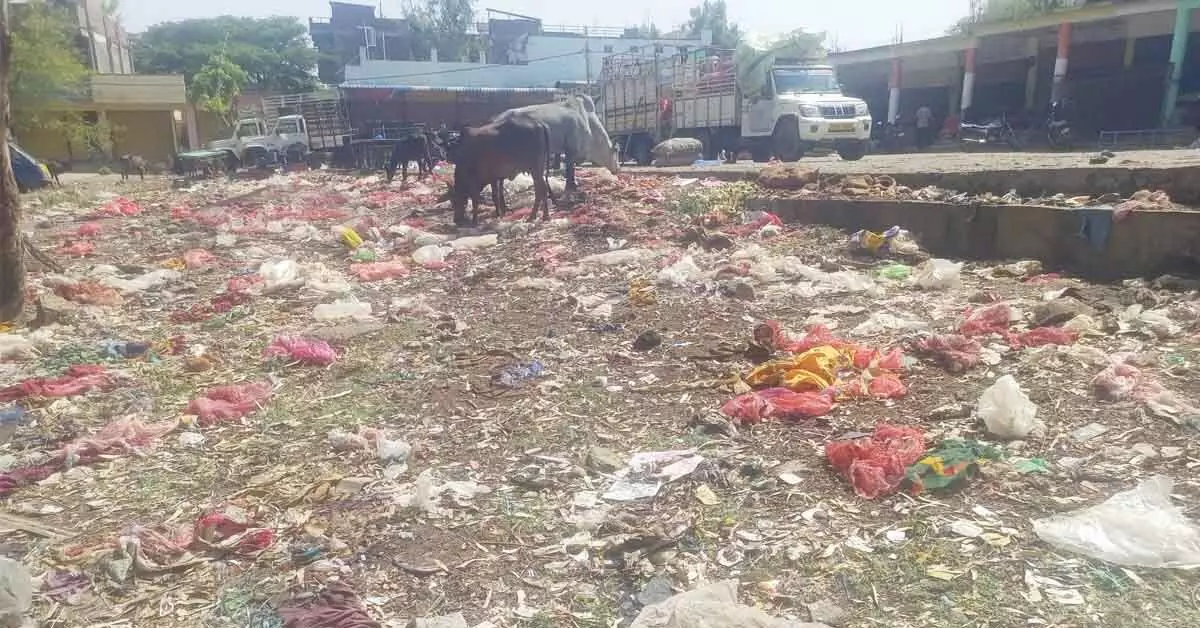 ಔರಾದ್: ಮೂಗು ಮುಚ್ಚಿಕೊಂಡೇ ಓಡಾಡುವ ಸ್ಥಿತಿಯಲ್ಲಿ ತರಕಾರಿ ಮಾರುಕಟ್ಟೆ ಔರಾದ್: ಮೂಗು ಮುಚ್ಚಿಕೊಂಡೇ ಓಡಾಡುವ ಸ್ಥಿತಿಯಲ್ಲಿ ತರಕಾರಿ ಮಾರುಕಟ್ಟೆ