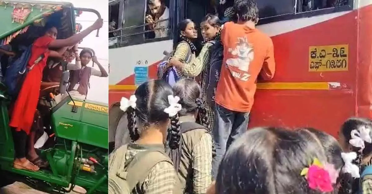 ರಾಯಚೂರು: ಬಸ್ಗಾಗಿ ಕಾದು ಹೈರಾಣಾಗುವ ವಿದ್ಯಾರ್ಥಿಗಳು ರಾಯಚೂರು: ಬಸ್ಗಾಗಿ ಕಾದು ಹೈರಾಣಾಗುವ ವಿದ್ಯಾರ್ಥಿಗಳು