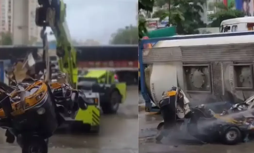 Maharashtra | ಚಲಿಸುತ್ತಿದ್ದ ಆಟೋ ಮೇಲೆ ಉರುಳಿ ಬಿದ್ದ ರಾಸಾಯನಿಕ ಸಾಗಣೆ ಟ್ಯಾಂಕರ್: ಇಬ್ಬರು ಮೃತ್ಯು