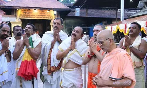 ಕೊಲ್ಲೂರು ಮೂಕಾಂಬಿಕಾ ದೇವಸ್ಥಾನಕ್ಕೆ ಭೇಟಿ ನೀಡಿದ ಕೇರಳಂ ಮುಖ್ಯಮಂತ್ರಿ ವಿ. ಡಿ. ಸತೀಶನ್
