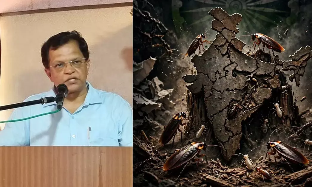 ಜಿರಳೆ, ಗೆದ್ದಲುಗಳಿರುವ ಭಾರತದ ನಕ್ಷೆ ಪೋಸ್ಟ್ ಮಾಡಿದ ಗೋವಾ ಬಿಜೆಪಿ ನಾಯಕ