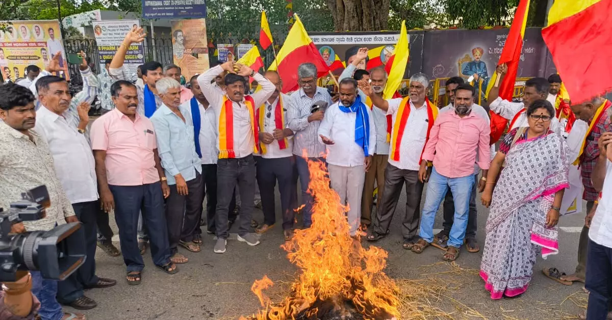 Mandya | ವಿದ್ಯಾರ್ಥಿಗಳ ಮೇಲಿನ ದೌರ್ಜನ್ಯಕ್ಕೆ ಖಂಡನೆ; ಕೇಂದ್ರ ಶಿಕ್ಷಣ ಸಚಿವ ಧರ್ಮೇಂದ್ರ ಪ್ರಧಾನ್ ಪ್ರತಿಕೃತಿ ದಹಿಸಿ ಆಕ್ರೋಶ Mandya | ವಿದ್ಯಾರ್ಥಿಗಳ ಮೇಲಿನ ದೌರ್ಜನ್ಯಕ್ಕೆ ಖಂಡನೆ; ಕೇಂದ್ರ ಶಿಕ್ಷಣ ಸಚಿವ ಧರ್ಮೇಂದ್ರ ಪ್ರಧಾನ್ ಪ್ರತಿಕೃತಿ ದಹಿಸಿ ಆಕ್ರೋಶ