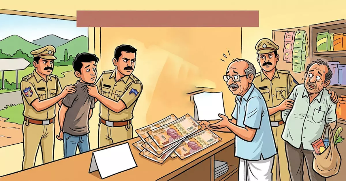 ಮೂಡಿಗೆರೆಯಲ್ಲಿ ಖೋಟಾ ನೋಟು ಚಲಾವಣೆ ಜಾಲ ಭೇದಿಸಿದ ಪೋಲಿಸರು: ಇಬ್ಬರ ಬಂಧನ, 18,000 ಮೌಲ್ಯದ ನಕಲಿ ನೋಟು ವಶ ಮೂಡಿಗೆರೆಯಲ್ಲಿ ಖೋಟಾ ನೋಟು ಚಲಾವಣೆ ಜಾಲ ಭೇದಿಸಿದ ಪೋಲಿಸರು: ಇಬ್ಬರ ಬಂಧನ, 18,000 ಮೌಲ್ಯದ ನಕಲಿ ನೋಟು ವಶ