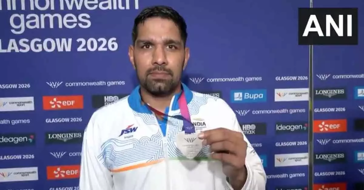 Commonwealth Games 2026 | ಬಾಕ್ಸಿಂಗ್ನಲ್ಲಿ ನರೇಂದರ್ ಬೆರ್ವಾಲ್ಗೆ ಬೆಳ್ಳಿ ಪದಕ Commonwealth Games 2026 | ಬಾಕ್ಸಿಂಗ್ನಲ್ಲಿ ನರೇಂದರ್ ಬೆರ್ವಾಲ್ಗೆ ಬೆಳ್ಳಿ ಪದಕ