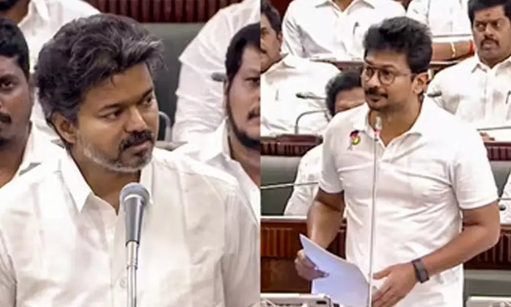 ಕಾವೇರಿ ನೀರು ಹಂಚಿಕೆ ವಿವಾದ |ತಮಿಳುನಾಡು ವಿಧಾನಸಭೆಯಲ್ಲಿ ವಿಜಯ್-ಉದಯನಿಧಿ ಸ್ಟಾಲಿನ್ ನಡುವೆ ವಾಕ್ಸಮರ