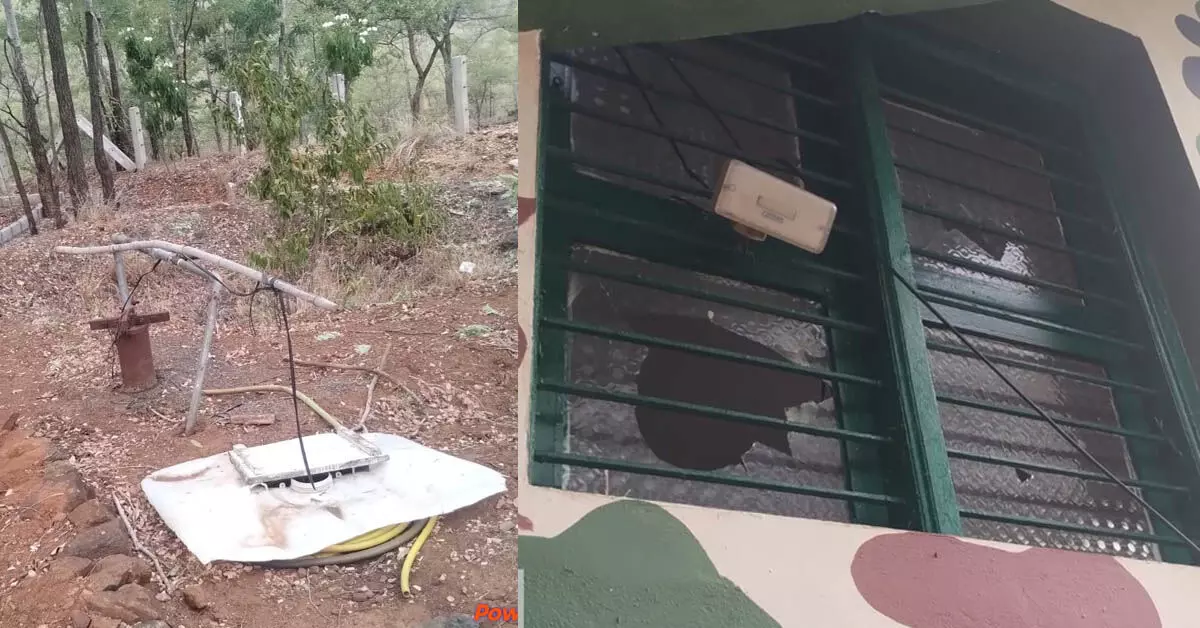 ಹನೂರು: ಜಾಗೇರಿ ಬಳಿ ಕಳ್ಳಬೇಟೆ ತಡೆ ಶಿಬಿರ ದ್ವಂಸ; ಅರಣ್ಯ ಪ್ರದೇಶಕ್ಕೂ ಬೆಂಕಿ ಹನೂರು: ಜಾಗೇರಿ ಬಳಿ ಕಳ್ಳಬೇಟೆ ತಡೆ ಶಿಬಿರ ದ್ವಂಸ; ಅರಣ್ಯ ಪ್ರದೇಶಕ್ಕೂ ಬೆಂಕಿ