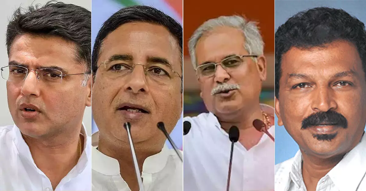 ಕಾಂಗ್ರೆಸ್ ನಲ್ಲಿ ರಾಜ್ಯಗಳ ಉಸ್ತುವಾರಿಗಳ ಬದಲಾವಣೆ | ಪಂಜಾಬ್ ಗೆ ಸಚಿನ್ ಪೈಲಟ್; ಸುರ್ಜೇವಾಲಾಗೆ ಗುಜರಾತ್ ನ ಹೆಚ್ಚುವರಿ ಹೊಣೆ, ಅಸ್ಸಾಂಗೆ ಬಘೇಲ್ ಕಾಂಗ್ರೆಸ್ ನಲ್ಲಿ ರಾಜ್ಯಗಳ ಉಸ್ತುವಾರಿಗಳ ಬದಲಾವಣೆ | ಪಂಜಾಬ್ ಗೆ ಸಚಿನ್ ಪೈಲಟ್; ಸುರ್ಜೇವಾಲಾಗೆ ಗುಜರಾತ್ ನ ಹೆಚ್ಚುವರಿ ಹೊಣೆ, ಅಸ್ಸಾಂಗೆ ಬಘೇಲ್