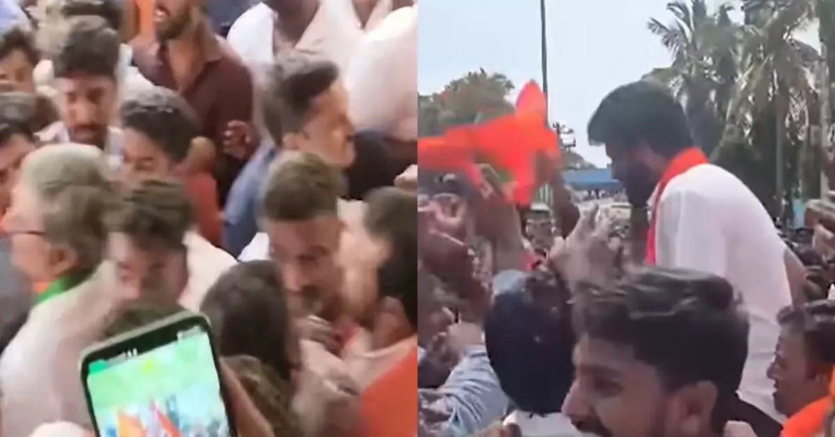 ಟಿ.ನರಸೀಪುರ ಪ್ರತಿಭಟನೆ ವೇಳೆ ಬಿಜೆಪಿಯೊಳಗಿನ ಅಸಮಾಧಾನ ಸ್ಫೋಟ: ಪ್ರತಾಪ್ ಸಿಂಹ, ಎಲ್.ನಾಗೇಂದ್ರ ನಡುವೆ ತಳ್ಳಾಟ-ನೂಕಾಟ ಟಿ.ನರಸೀಪುರ ಪ್ರತಿಭಟನೆ ವೇಳೆ ಬಿಜೆಪಿಯೊಳಗಿನ ಅಸಮಾಧಾನ ಸ್ಫೋಟ: ಪ್ರತಾಪ್ ಸಿಂಹ, ಎಲ್.ನಾಗೇಂದ್ರ ನಡುವೆ ತಳ್ಳಾಟ-ನೂಕಾಟ