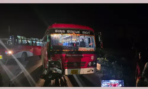 Belagavi | ದ್ವಿಚಕ್ರ ವಾಹನ–ಸಾರಿಗೆ ಬಸ್ ನಡುವೆ ಅಪಘಾತ: ಮೂವರು ಮೃತ್ಯು