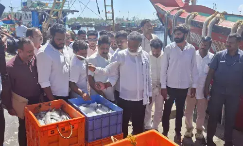 ಮಲ್ಪೆ: ಮಲ್ಪೆ ಮೀನುಗಾರಿಕಾ ಬಂದರಿಗೆ ಸಚಿವ ಬಸವಂತಪ್ಪ ಭೇಟಿ