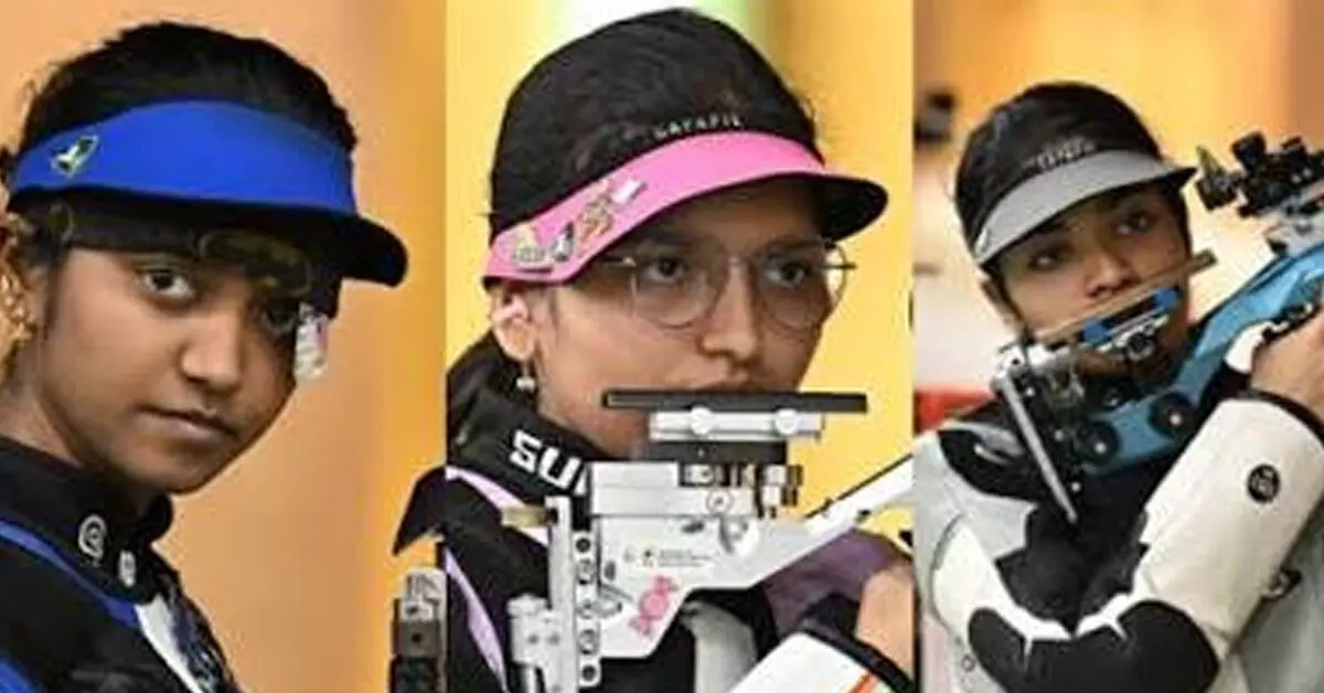 Asian Games 2026 | ಬೆಳ್ಳಿ ಗೆದ್ದು ಭಾರತಕ್ಕೆ ಮೊದಲ ಪದಕ ತಂದುಕೊಟ್ಟ ಮಹಿಳೆಯರ 10 ಮೀಟರ್ ಏರ್ ರೈಫಲ್ ತಂಡ Asian Games 2026 | ಬೆಳ್ಳಿ ಗೆದ್ದು ಭಾರತಕ್ಕೆ ಮೊದಲ ಪದಕ ತಂದುಕೊಟ್ಟ ಮಹಿಳೆಯರ 10 ಮೀಟರ್ ಏರ್ ರೈಫಲ್ ತಂಡ