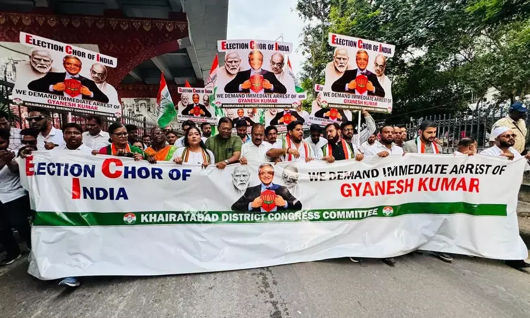 ಕಾಂಗ್ರೆಸ್‌ ನಿಂದ ಜ್ಞಾನೇಶ್ ಕುಮಾರ್ ವಿರುದ್ಧ ದೇಶಾದ್ಯಂತ ಪ್ರತಿಭಟನೆ