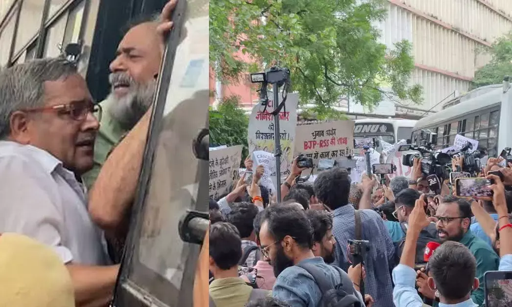 ಜ್ಞಾನೇಶ್ ವಿರುದ್ಧ ಜಂತರ್ಮಂತರ್ ನಲ್ಲಿ ಪ್ರತಿಭಟನೆ | ನೇಹಾ ಬೋರಾ, ಯೋಗೇಂದ್ರ ಯಾದವ್ ಸಹಿತ ಹಲವರ ಬಂಧನ