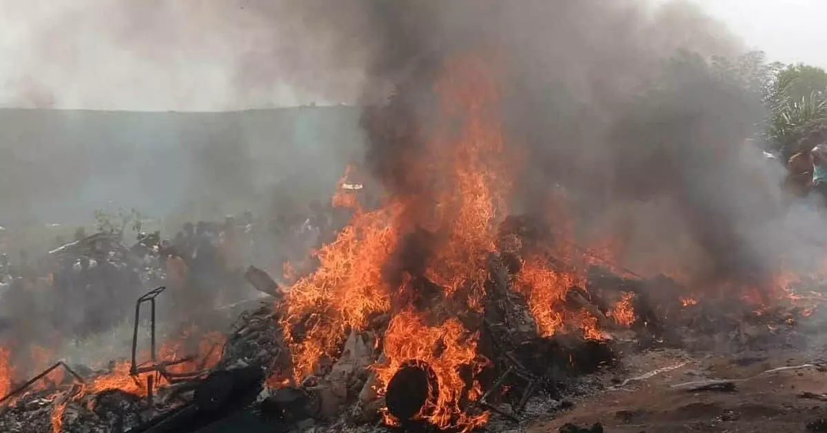 ಕಾಂಗೋ | ವಿಮಾನ ಅಪಘಾತದಲ್ಲಿ ಇಬ್ಬರು ಮಿಲಿಟರಿ ಅಧಿಕಾರಿಗಳು ಸೇರಿ 14 ಮಂದಿ ಮೃತ್ಯು ಕಾಂಗೋ | ವಿಮಾನ ಅಪಘಾತದಲ್ಲಿ ಇಬ್ಬರು ಮಿಲಿಟರಿ ಅಧಿಕಾರಿಗಳು ಸೇರಿ 14 ಮಂದಿ ಮೃತ್ಯು