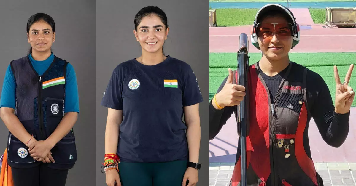 Asian Games 2026 | ಶೂಟಿಂಗ್ ನ ಟ್ರ್ಯಾಪ್ ಸ್ಪರ್ಧೆಯಲ್ಲಿ ಭಾರತ ಮಹಿಳಾ ತಂಡಕ್ಕೆ ಬೆಳ್ಳಿ ಪದಕ Asian Games 2026 | ಶೂಟಿಂಗ್ ನ ಟ್ರ್ಯಾಪ್ ಸ್ಪರ್ಧೆಯಲ್ಲಿ ಭಾರತ ಮಹಿಳಾ ತಂಡಕ್ಕೆ ಬೆಳ್ಳಿ ಪದಕ
