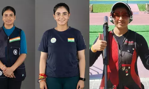 Asian Games 2026 | ಶೂಟಿಂಗ್ ನ ಟ್ರ್ಯಾಪ್ ಸ್ಪರ್ಧೆಯಲ್ಲಿ ಭಾರತ ಮಹಿಳಾ ತಂಡಕ್ಕೆ ಬೆಳ್ಳಿ ಪದಕ