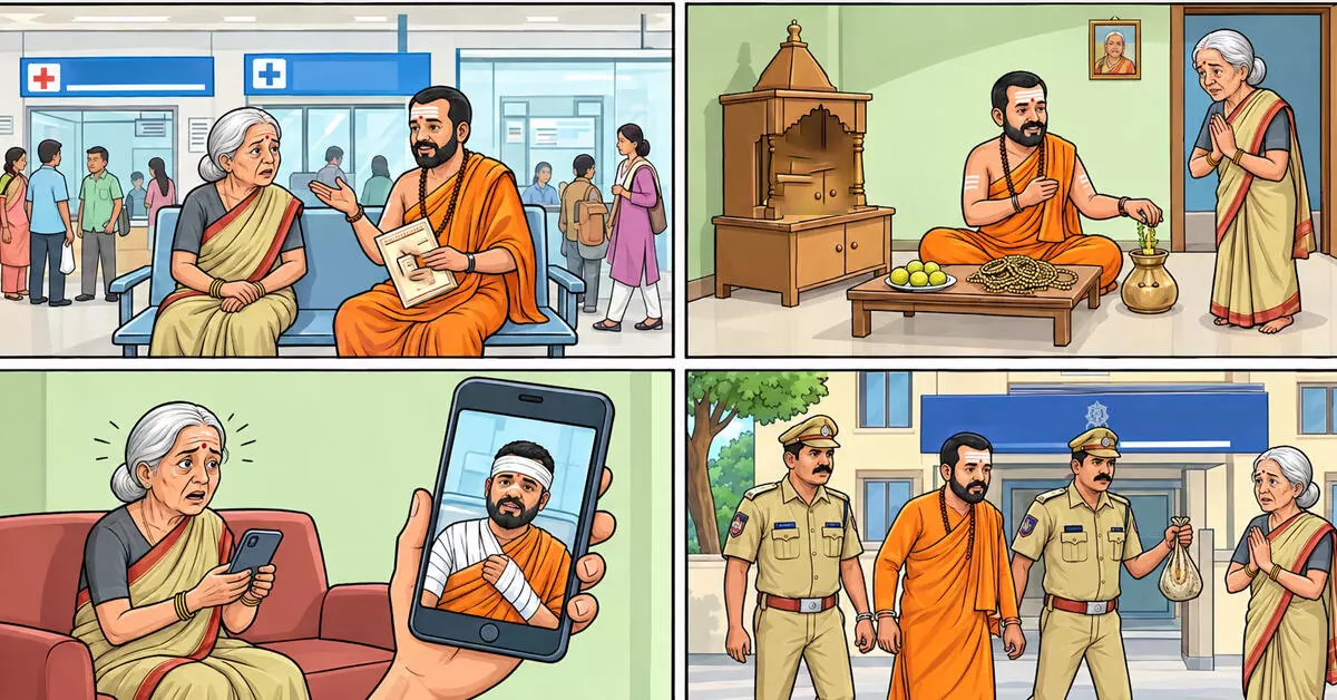 Bengaluru | ವೃದ್ಧೆಗೆ ನಂಬಿಸಿ ಚಿನ್ನಾಭರಣ ದೋಚಿದ್ದ ಜ್ಯೋತಿಷಿ ಸೆರೆ Bengaluru | ವೃದ್ಧೆಗೆ ನಂಬಿಸಿ ಚಿನ್ನಾಭರಣ ದೋಚಿದ್ದ ಜ್ಯೋತಿಷಿ ಸೆರೆ