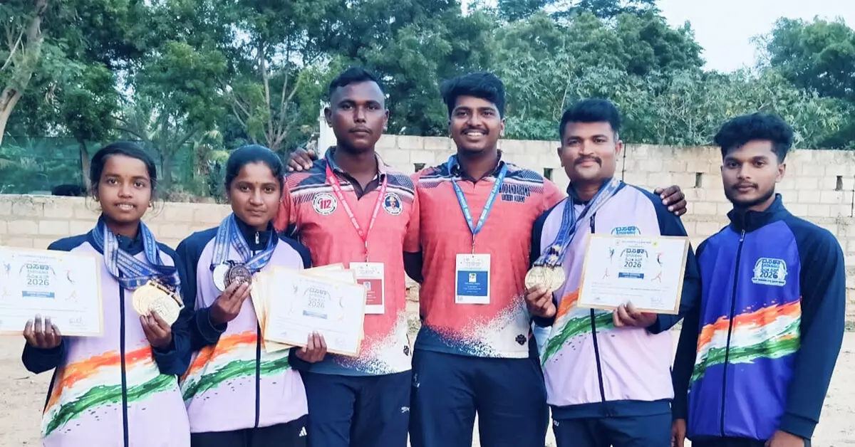 ಸುರಪುರ | ರಾಜ್ಯಮಟ್ಟದ ಸಿ.ಎಂ. ಕಪ್ ಬಿಲ್ಲುಗಾರಿಕೆಯಲ್ಲಿ ದೇವಪುರದ ಕ್ರೀಡಾಪಟುಗಳಿಗೆ 9 ಪದಕ ಸುರಪುರ | ರಾಜ್ಯಮಟ್ಟದ ಸಿ.ಎಂ. ಕಪ್ ಬಿಲ್ಲುಗಾರಿಕೆಯಲ್ಲಿ ದೇವಪುರದ ಕ್ರೀಡಾಪಟುಗಳಿಗೆ 9 ಪದಕ