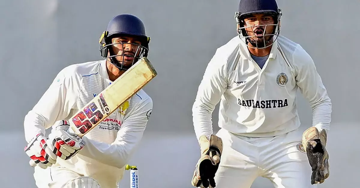 Ranji Trophy | ಸೌರಾಷ್ಟ್ರದ ವಿರುದ್ಧ ಕರ್ನಾಟಕ 281/8 Ranji Trophy | ಸೌರಾಷ್ಟ್ರದ ವಿರುದ್ಧ ಕರ್ನಾಟಕ 281/8