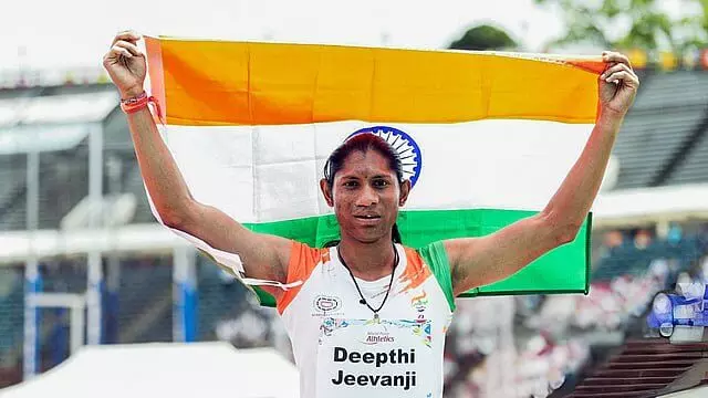 ಏಷ್ಯನ್ ಪ್ಯಾರಾ ಗೇಮ್ಸ್: ದೀಪ್ತಿ ಜೀವಂಜಿಗೆ ಚಿನ್ನ ಏಷ್ಯನ್ ಪ್ಯಾರಾ ಗೇಮ್ಸ್: ದೀಪ್ತಿ ಜೀವಂಜಿಗೆ ಚಿನ್ನ