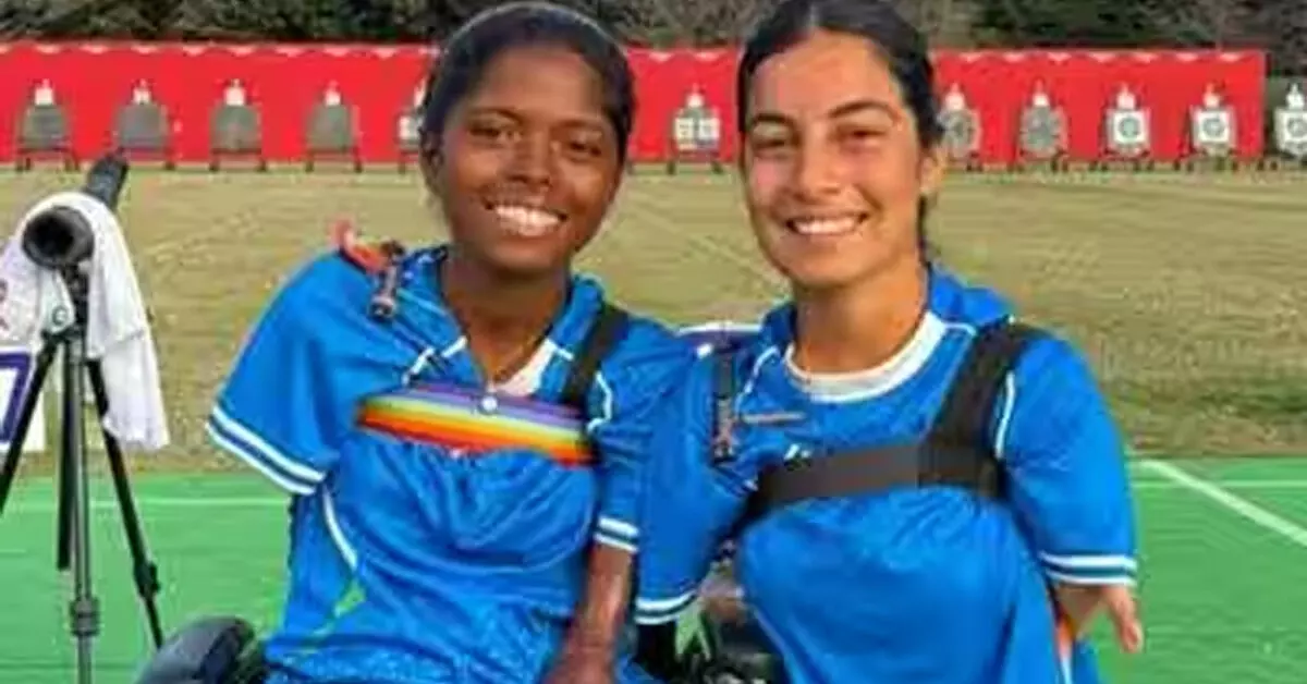 Asian para games | ಕಾಂಪೌಂಡ್ ಮಹಿಳೆಯರ ಡಬಲ್ಸ್ ಬಿಲ್ಲುಗಾರಿಕೆ; ಶೀತಲ್ ದೇವಿ, ಪಾಯಲ್ ನಾಗ್ ಗೆ ಬೆಳ್ಳಿ Asian para games | ಕಾಂಪೌಂಡ್ ಮಹಿಳೆಯರ ಡಬಲ್ಸ್ ಬಿಲ್ಲುಗಾರಿಕೆ; ಶೀತಲ್ ದೇವಿ, ಪಾಯಲ್ ನಾಗ್ ಗೆ ಬೆಳ್ಳಿ