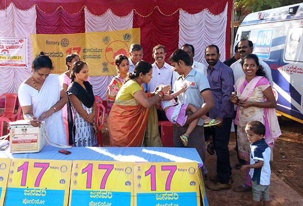 ಕಡಬ ರೋಟರಿ ಕ್ಲಬ್‌ನಿಂದ ಪಲ್ಸ್ ಪೋಲಿಯೋ ಕಾರ್ಯಕ್ರಮ