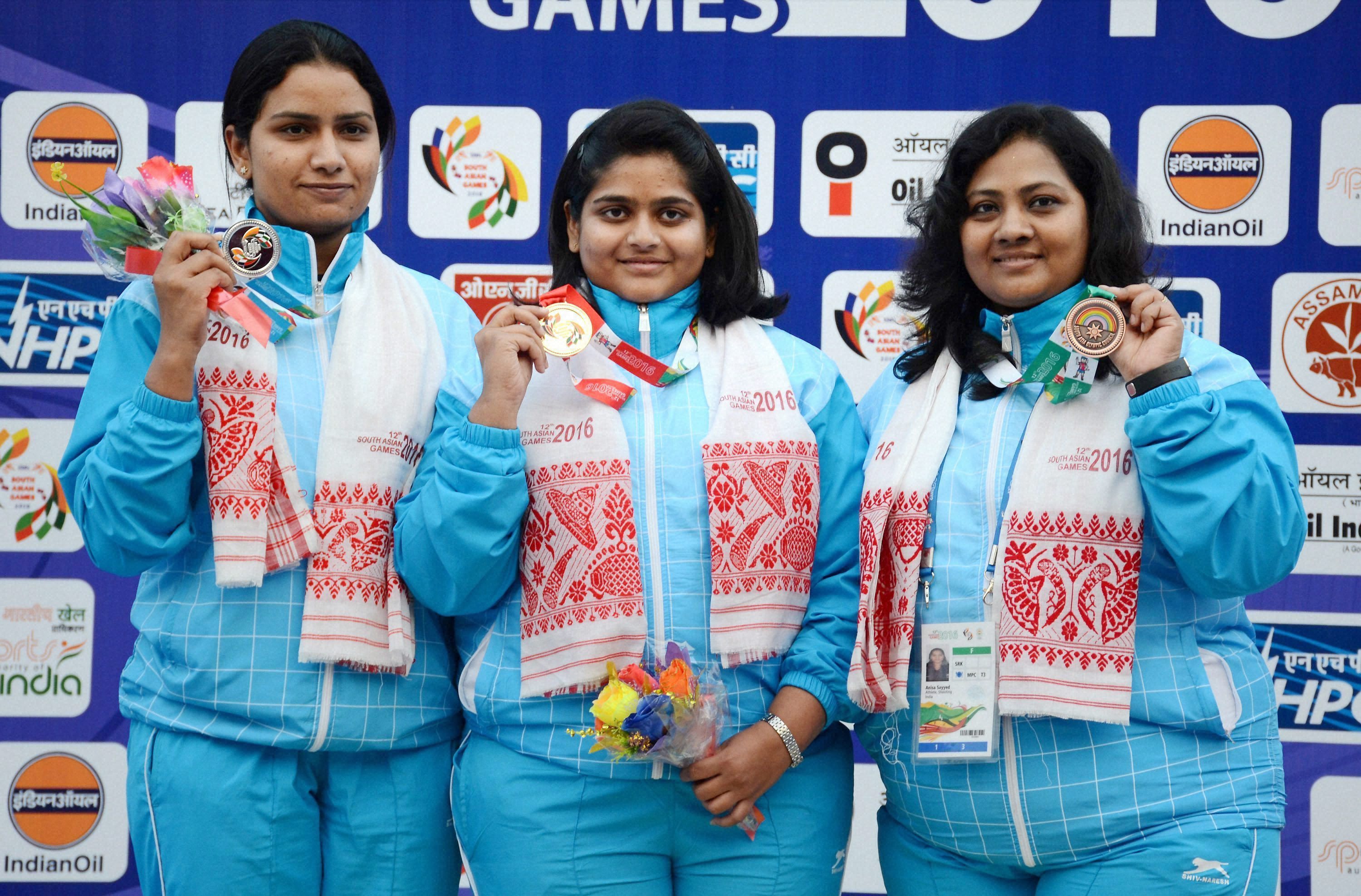 ಸೌತ್ ಏಷ್ಯನ್ ಗೇಮ್ಸ್: ಭಾರತದ ಶೂಟರ್‌ಗಳಿಂದ ಕ್ಲೀನ್ ಸ್ವೀಪ್