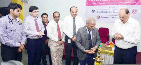 ಎ.ಜೆ. ಆಸ್ಪತ್ರೆಯಲ್ಲಿ ಕ್ಯಾನ್ಸರ್ ವಿರುದ್ಧ ಜಾಗೃತಿ ಕಾರ್ಯಕ್ರಮ