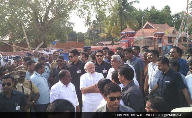 ಕೊಲ್ಲಂ ಜಿಲ್ಲಾಸ್ಪತ್ರೆಗೆ ಪ್ರಧಾನಿ ಮೋದಿ ಭೇಟಿ; ಗಾಯಾಳುಗಳ ಯೋಗಕ್ಷಮ ವಿಚಾರಣೆ