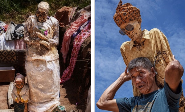 ಇಂಡೊನೇಶಿಯದಲ್ಲಿ ಮೃತರ ಸ್ಮರಣೆ ಗೋರಿಯಿಂದ ಶವ ಮೇಲೆತ್ತಿ ಮೆರವಣಿಗೆ!
