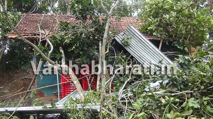 ಕಿನ್ನಿಗೋಳಿ: ಗಾಳಿ, ಮಳೆಯಿಂದಾಗಿ ಹಾನಿ