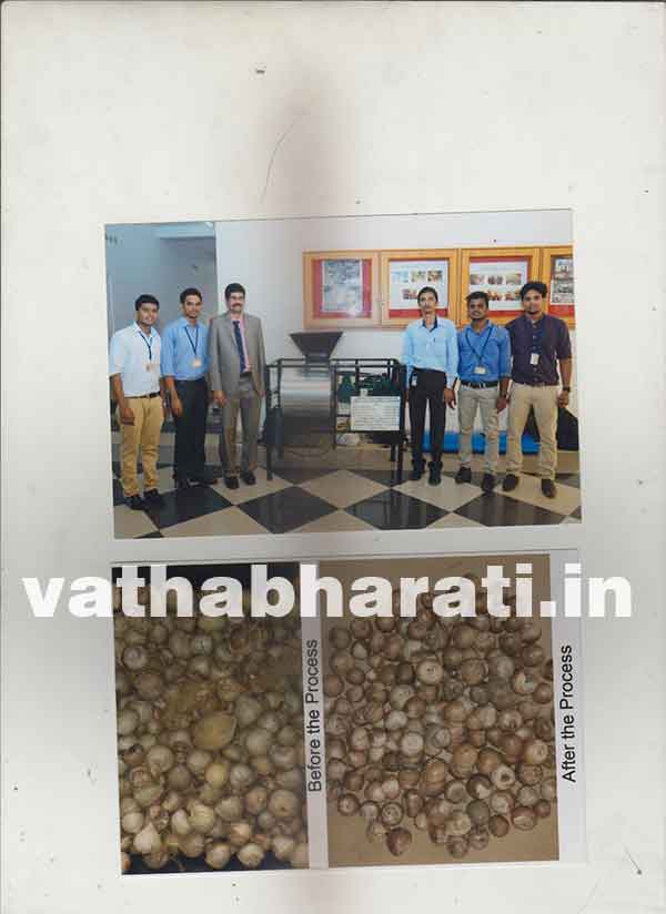ಶ್ರೀದೇವಿ ತಾಂತ್ರಿಕ ಮಹಾವಿದ್ಯಾಲಯದ ಮೆಕ್ಯಾನಿಕಲ್ ವಿದ್ಯಾರ್ಥಿಗಳಿಂದ ಅಡಿಕೆಯ ಬಿಳಿಹೊಟ್ಟು ಸುಳಿಯುವ ಯಂತ್ರ ತಯಾರು