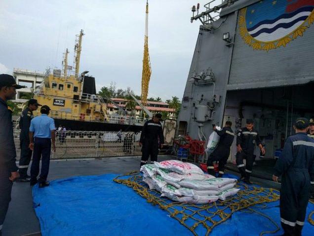 ಚಂಡಮಾರುತ ಪೀಡಿತ ಶ್ರೀಲಂಕಾಕ್ಕೆ ಪರಿಹಾರ ಸಾಮಗ್ರಿಗಳ ರವಾನೆ