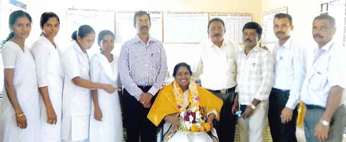 ಭಡ್ತಿ ಹೊಂದಿದ ಆರೋಗ್ಯ ಸಹಾಯಕಿಗೆ ವಿದಾಯ