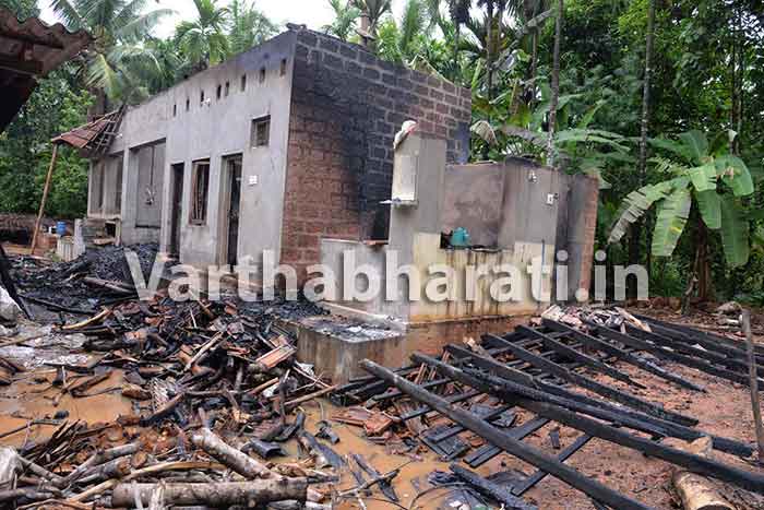 ಬಂಟ್ವಾಳ: ಶಾರ್ಟ್ ಸರ್ಕ್ಯೂಟ್‌ನಿಂದ ಹಟ್ಟಿಗೆ ಬೆಂಕಿ