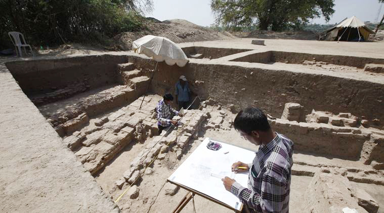 ಗುಜರಾತ್: ಬೌದ್ಧ ವಿಹಾರವನ್ನೇ ಹೋಲುವ ಕಟ್ಟಡದ ಉತ್ಖನನ