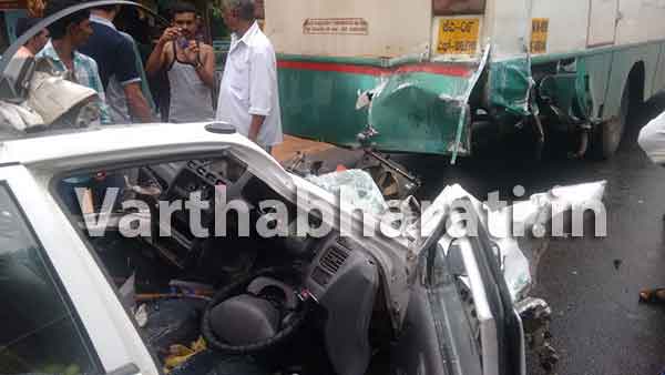 ವಳಚ್ಚಿಲ್ ಬಳಿ ಬಸ್‌ಗೆ ಕಾರು ಢಿಕ್ಕಿ: ಕಾರು ಚಾಲಕ ಮೃತ್ಯು