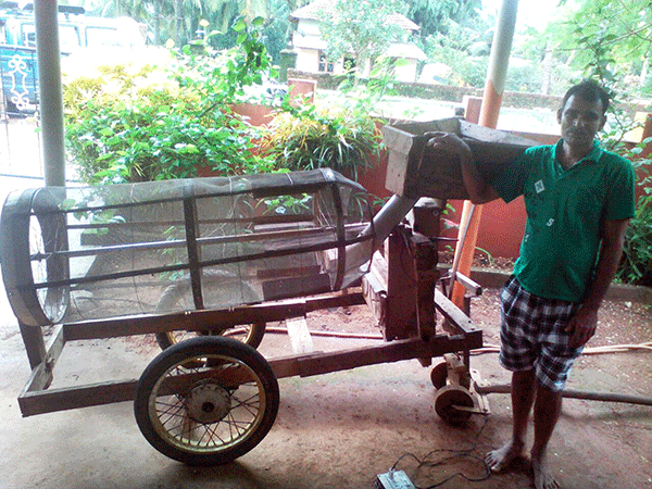 ಕಟ್ಟಡ ಕಾರ್ಮಿಕನಿಂದ ಮರಳು ಸಂಸ್ಕರಣೆ ಯಂತ್ರ ಆವಿಷ್ಕಾರ