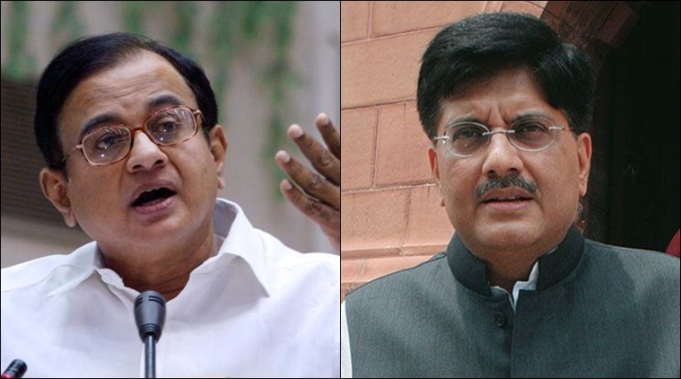 ರಾಜ್ಯಸಭಾ ಚುನಾವಣೆ: ಮಹಾರಾಷ್ಟ್ರದಿಂದ ಗೋಯಲ್,ಚಿದಂಬರಂ ಅವಿರೋಧ ಆಯ್ಕೆ