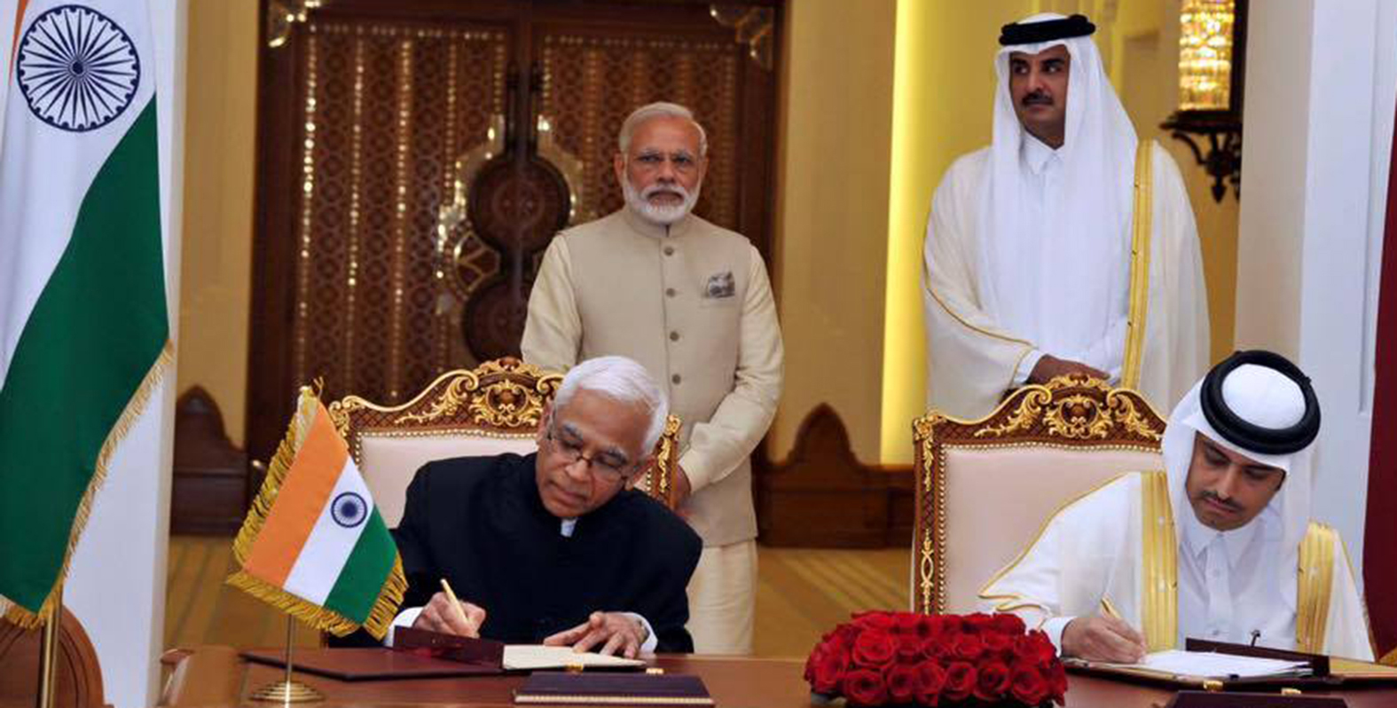 ಏಳು ಒಪ್ಪಂದಗಳಿಗೆ ಭಾರತ-ಕತರ್ ಸಹಿ