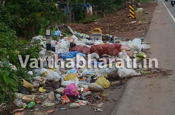 ಕೊಲ್ಯ: ರಾಷ್ಟ್ರೀಯ ಹೆದ್ದಾರಿ ಇಕ್ಕೆಲಗಳಲ್ಲಿ ತ್ಯಾಜ್ಯಗಳ ರಾಶಿ