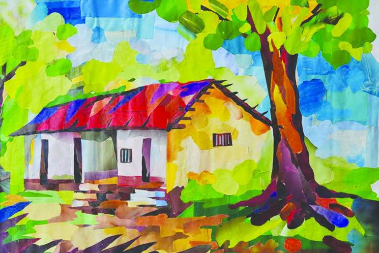 ಮಂಚಿ ಸರಕಾರಿ ಶಾಲಾ ಮಕ್ಕಳ ಕೊಲಾಜ್ ಚಿತ್ರಪಯಣ