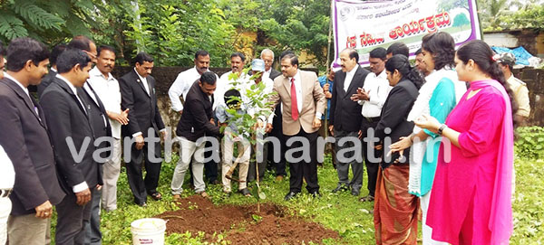 ಭಟ್ಕಳ: ಸಿವಿಲ್ ಜಡ್ಜ್ ಹಾಗೂ ಜೆ.ಎಂ.ಎಫ್.ಸಿ. ನ್ಯಾಯಾಲಯದ ಆವರಣದಲ್ಲಿ ವನ ಮಹೋತ್ಸವ