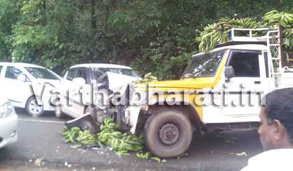 ಸುಳ್ಯ: ಪಿಕಪ್-ಕಾರು ಮಧ್ಯೆ ಢಿಕ್ಕಿ
